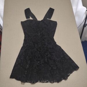 VTG‎ 80s Flirtations Dress Small Whimsigoth Dark Fairy Special Occasion Romantic